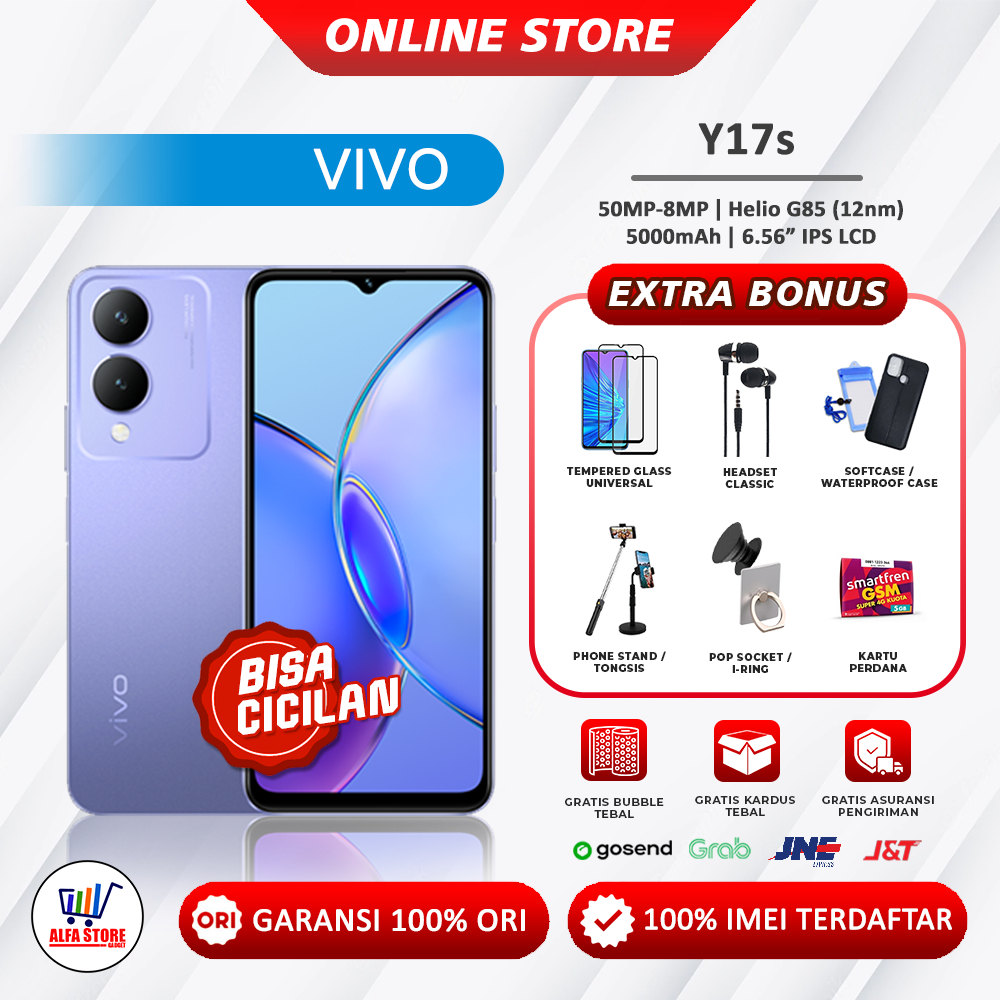 Vivo y17s ram 6/128Gb ram 4/128Gb ram 4/64Gb Camera 50MP flash charge 15W Garansi resmi