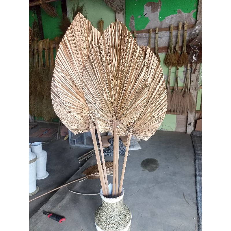 DAUN PALEM GOLD KERING /BUNGA KERING/DEKORASI/RUSTIC
