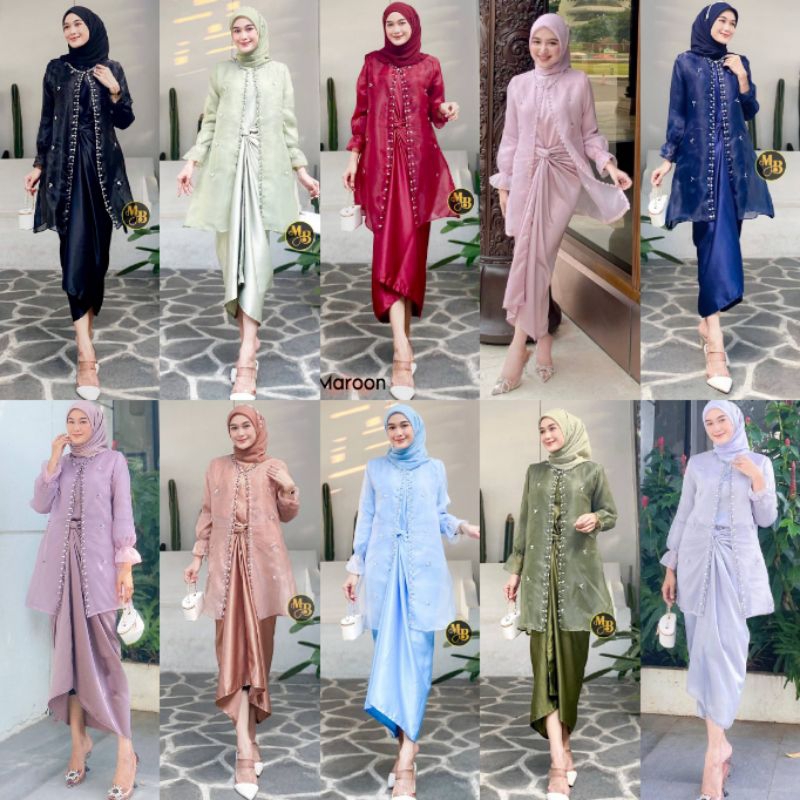 One Set Lilit Organza Setelan Wanita Baju Kondangan Wanita Exclusive