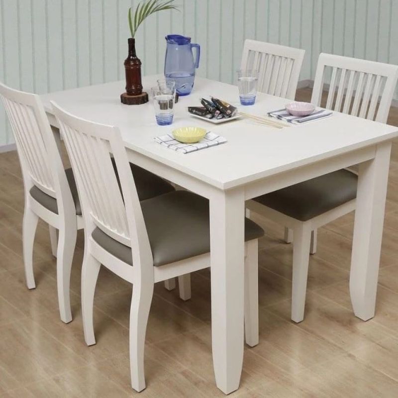 Meja makan jati cat duco