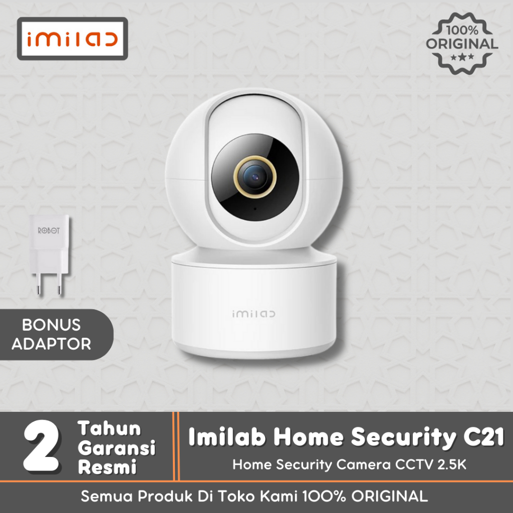 IMILAB C21 Smart Home Security Camera 2.5K Human Detection Tracking 360 Starlight Night Vision CCTV 