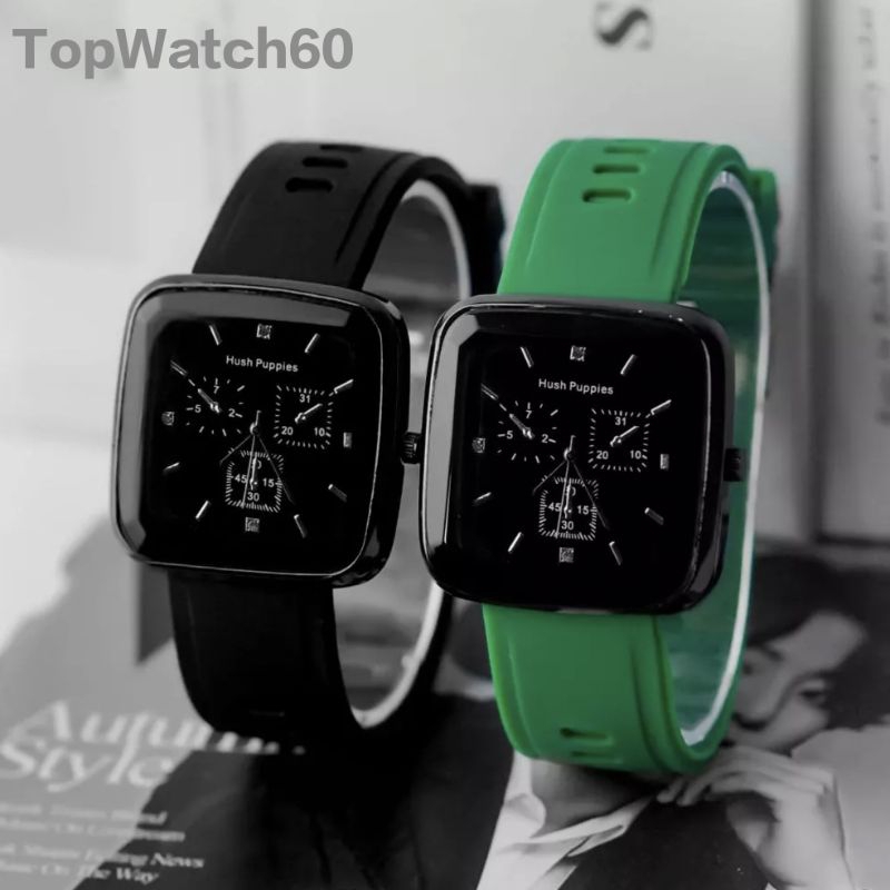 JAM TANGAN FASHION MODEL PETAK ANALOG COWOK CEWEK BISA PAKAI