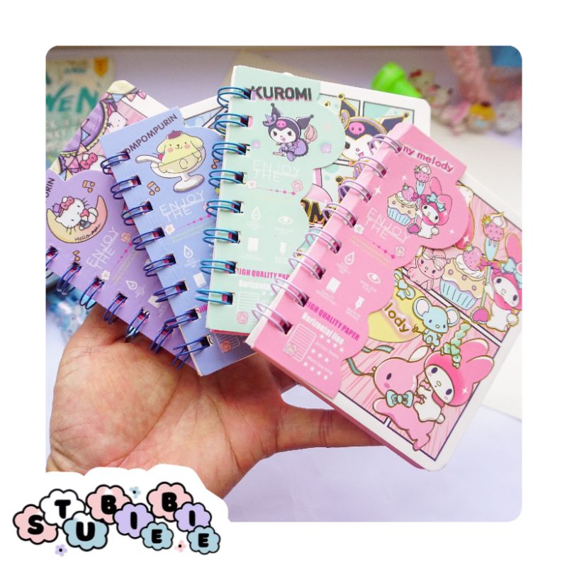 

Buku tulis HARD COVER sanrio Cantik A7 Diary book Memo Ring NB01