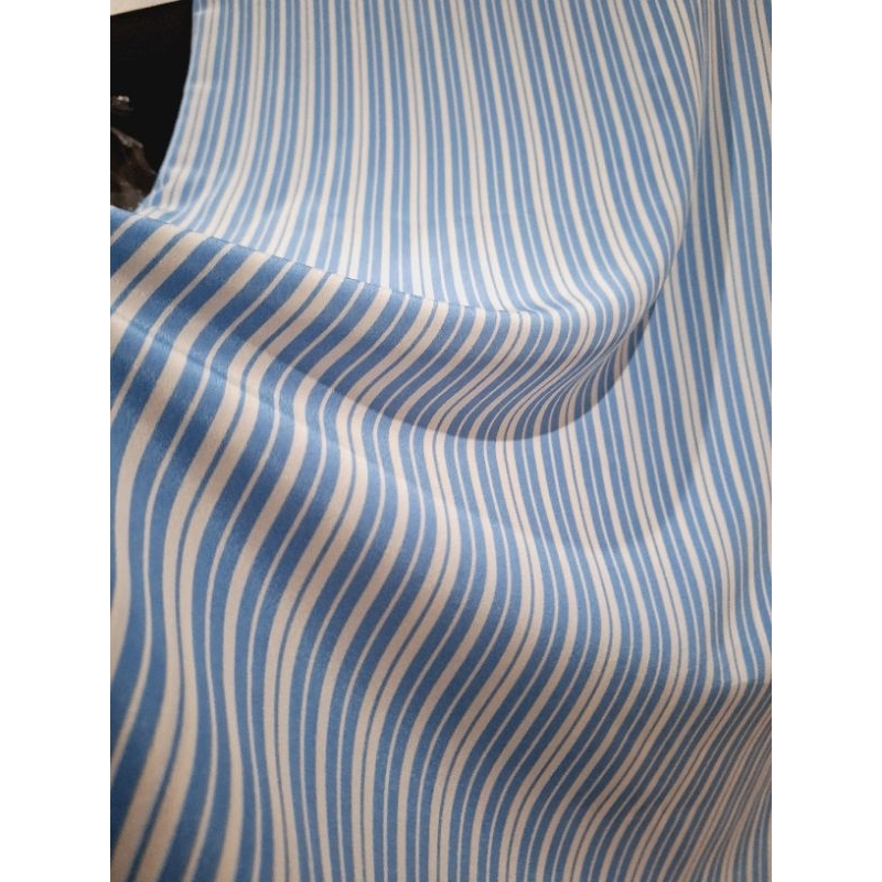 Kain Bahan viscose premium salur Kemeja