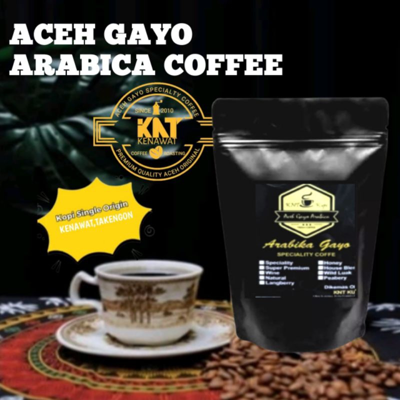 KOPI ARABIKA GAYO ACEH SPECIALTY  FULLWASH 250 gram BUBUK HALUS MURNI ARABICA ACEH ASLI.