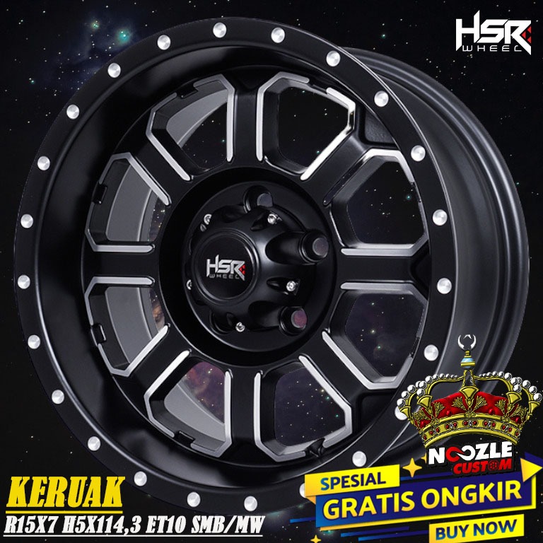 Velg Mobil Terios Rush Ring 15 Spack offroad Pelek Ring 15 Lubang HSR Terbaru