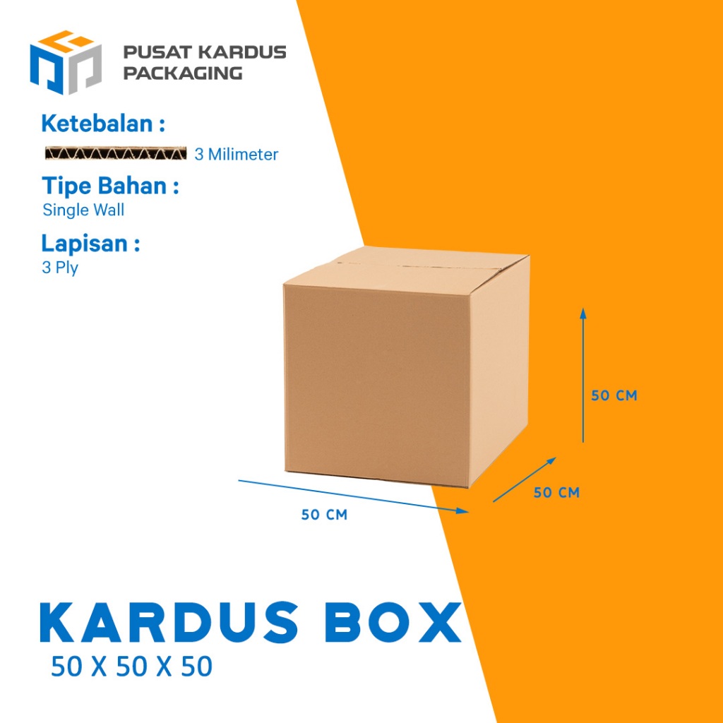 

Kardus Polos Pindahan, Single Wall 50x50x50