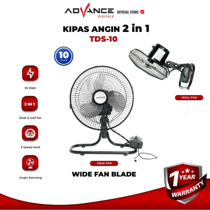 ADVANCE KIPAS ANGIN TORNADO TDS10