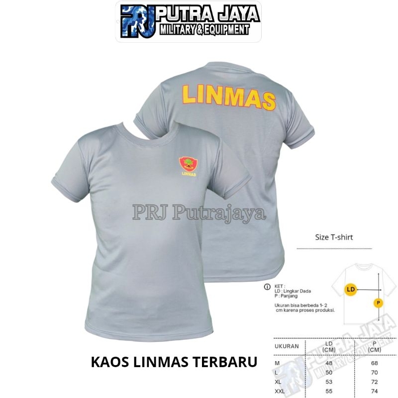 KAOS LINMAS TERBARU KAOS DALAMAN LINMAS KAOS PENDEK LINMAS SATLINMAS