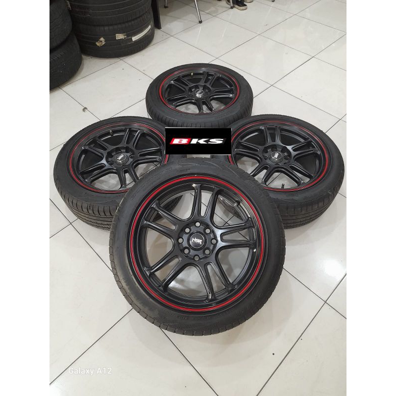 Velg Mobil Second Hsr Nx Spo Ring 16x7 pcd 4x100/114.3 + Ban 195 50 R16