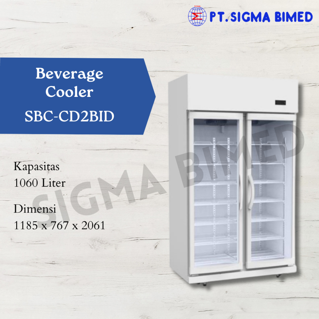 Kulkas Panasonic Showcase 2 Pintu, Showcase Minuman & Makanan SBC-CD2BID,  1060 Liter
