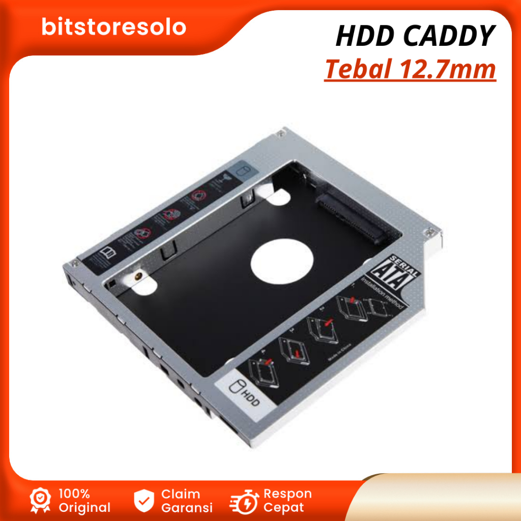 Caddy Second HDD Caddy Tebal 12.7mm Sata 2.5 inchi