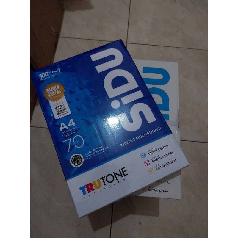 

(1 rim) Kertas HVS A4 70gr Sidu