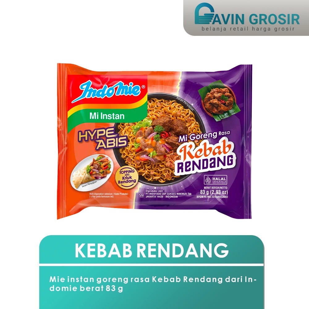 

Mie instan Indomie goreng Kebab Rendang