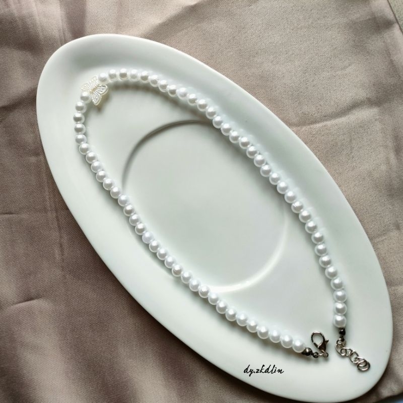 KALUNG MUTIARA BUTTERFLY | KALUNG MANIK | KALUNG KPOP KOREA | KALUNG MUTIARA MURAH | KALUNG MUTIARA