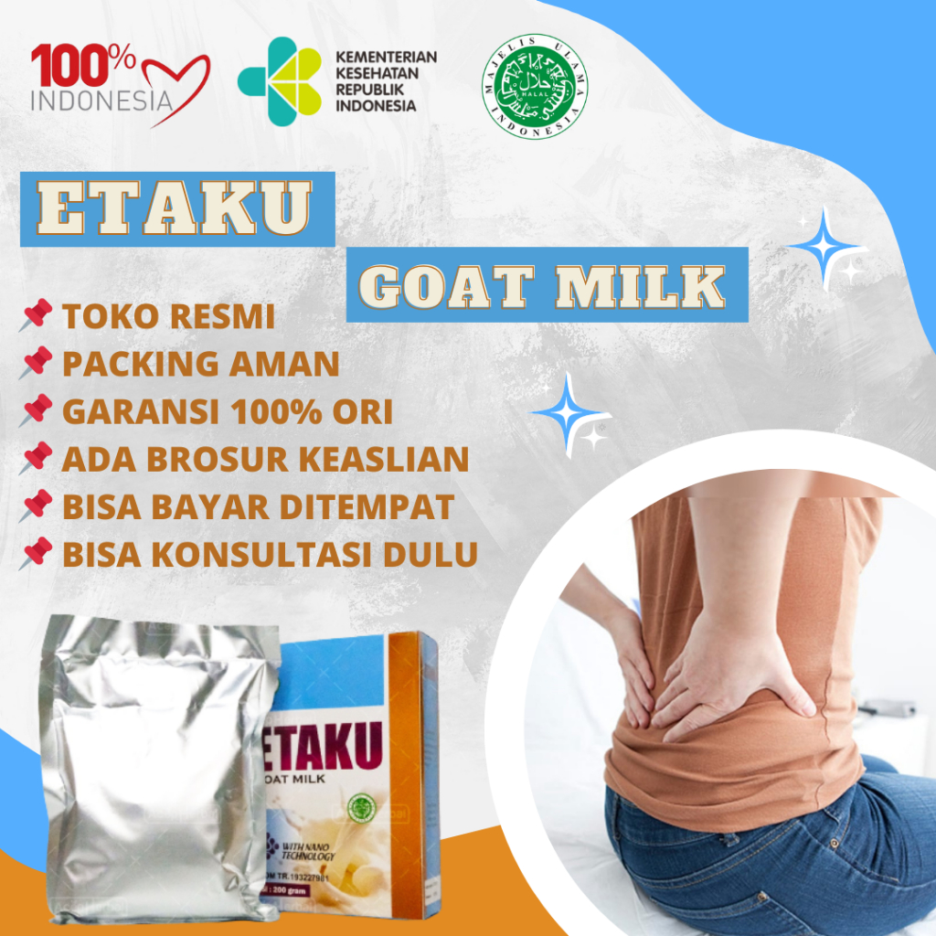 

Susu Syaraf Kejepit Saraf Terjepit Sakit Pinggang Pengapuran Tulang Belakang Osteoporosis Rematik Nyeri Sendi Encok Sakit Pinggang Pegal Linu Dengan Susu Etaku