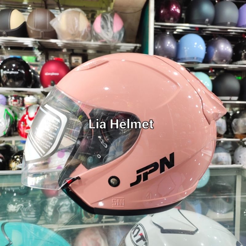 helm half face jpn galaxy polos pink coral / helm jpn galaxy pink coral / helm half face jpn origina