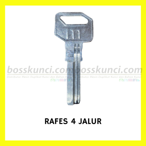 Bahan Kunci TITIK RAFES 4 JALUR ASLI (Foto Real) Keyblank Rafes Original Rafes Kunci Rafes Ori