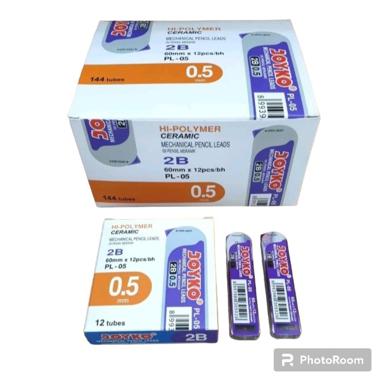 

Isi Pensil Mekanik 0.5mm 2B Joyko PL-05 1 Pak Isi 12 Tube