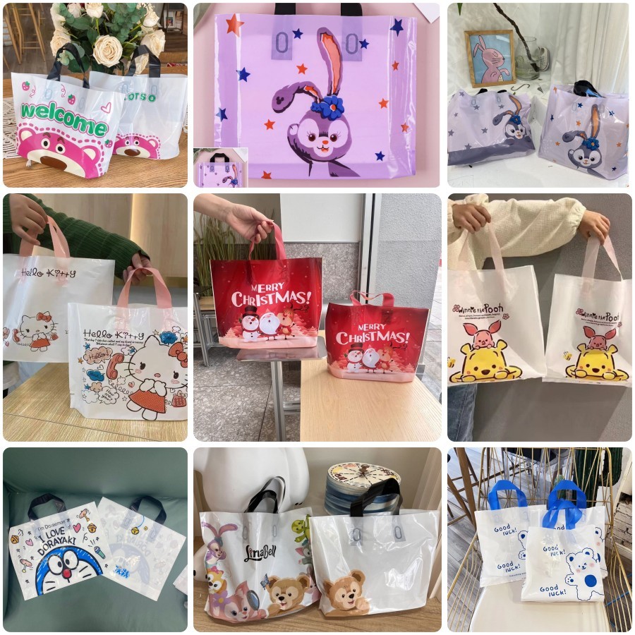 

DY PACK 10pcs KANTONG GODDIE BAG NATAL GIFT BAG FASHION MOTIF / PLASTIK GIFT BAG LUCU GP-02