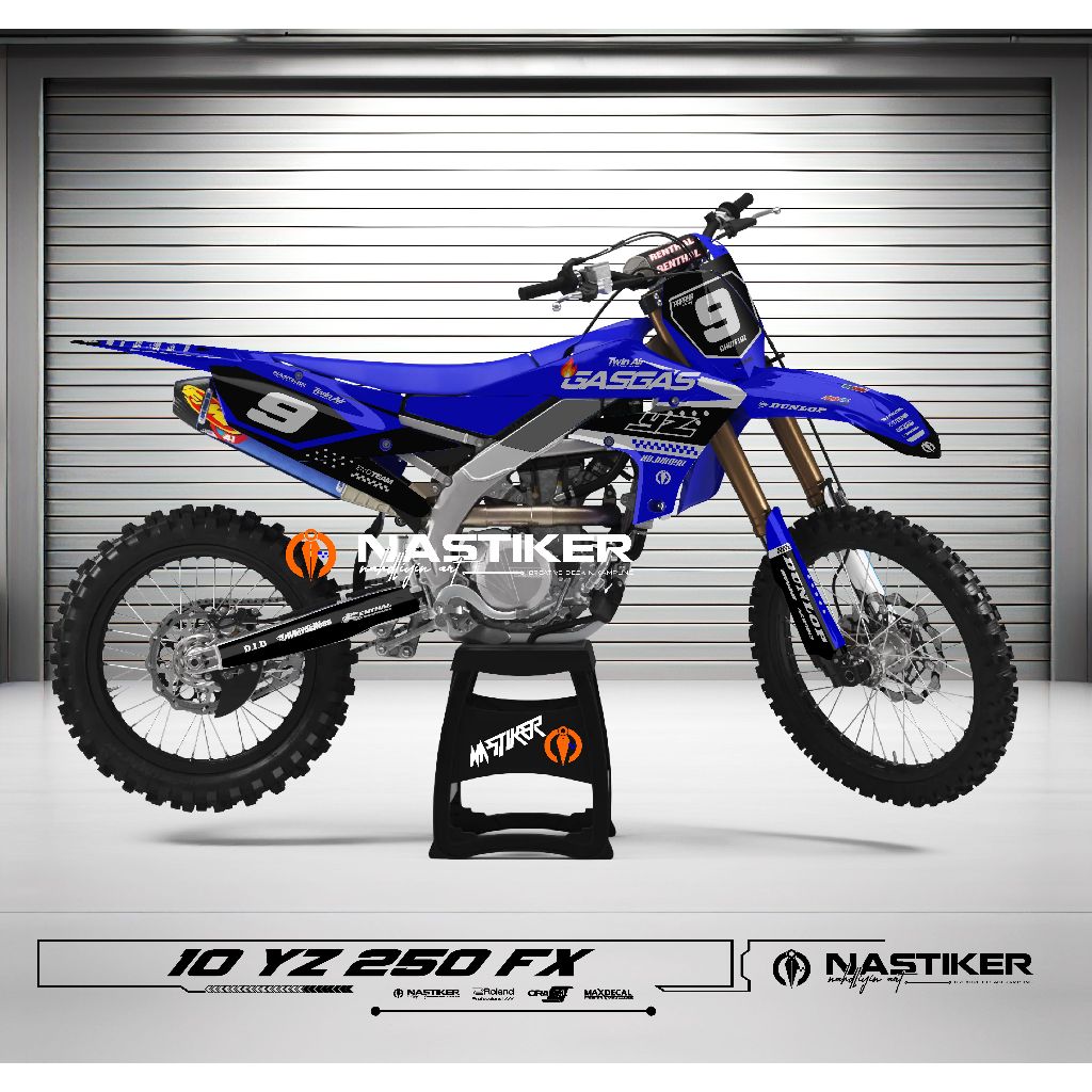 DECAL KIT YZ250FX BIRU HITAM - DECAL YZ 250FX FUL BODY BIRU SIMPLE ELEGAN