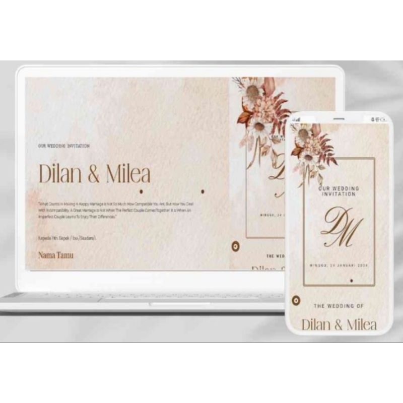 Undangan Digital Website Pernikahan Tanpa Foto