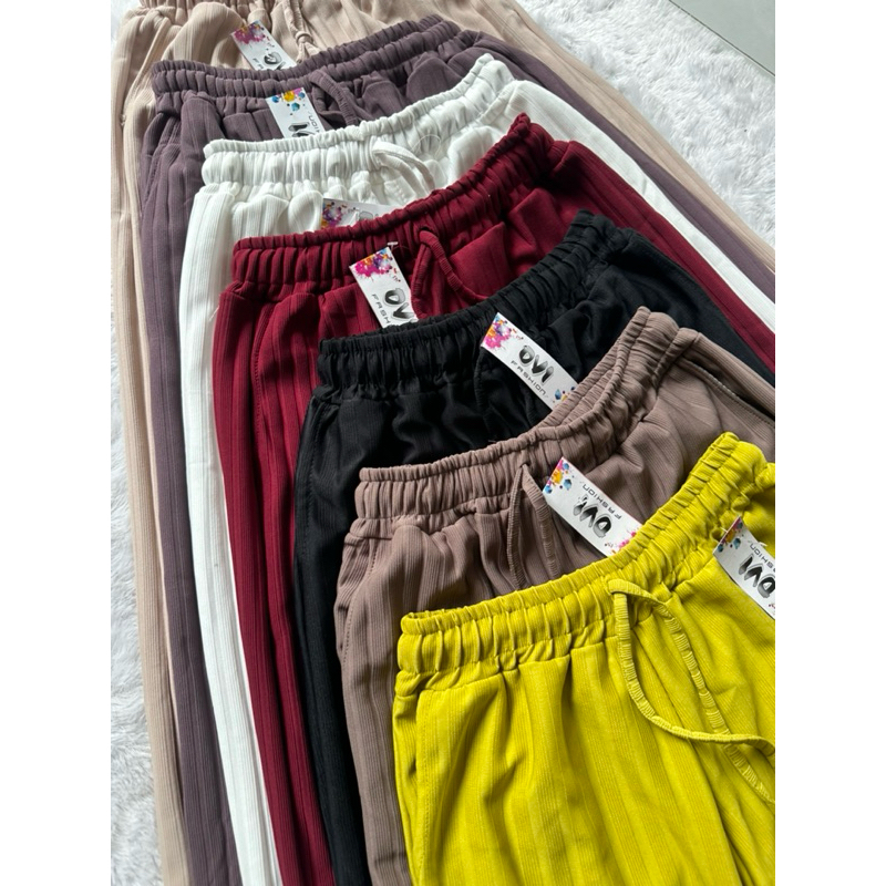 Harga Grosir Celana Kulot KNIT HORNET TALI SERUT Wanita satu kodi // setengah kodi
