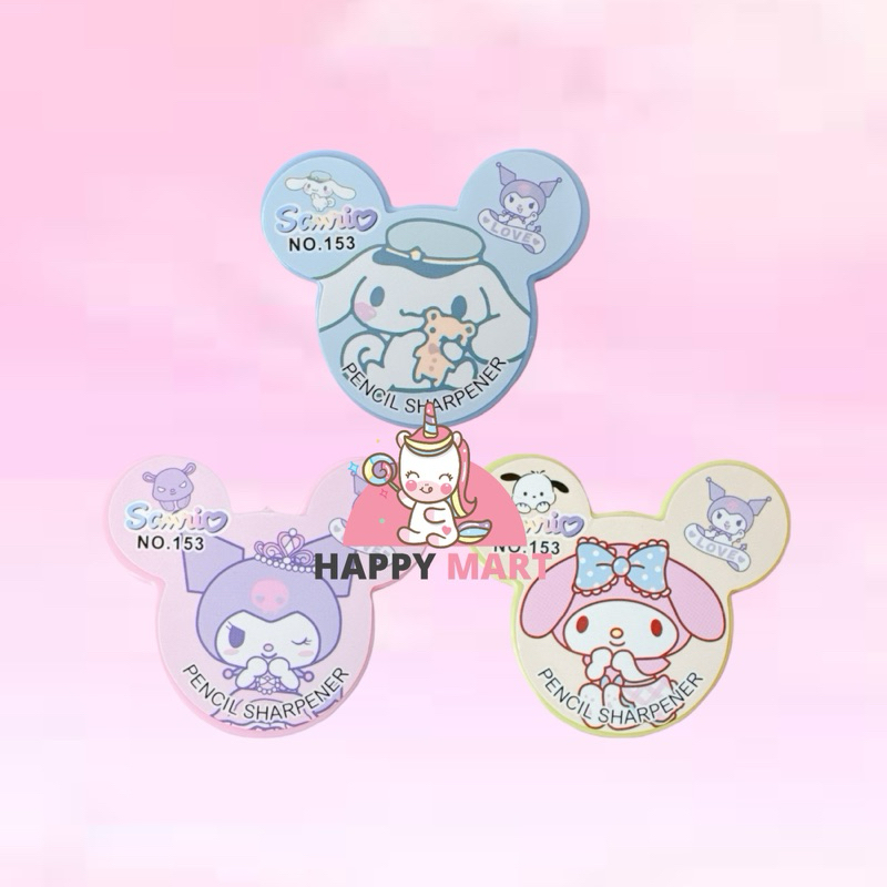 

Serutan motif sanrio mickey shape kuromi / cinnamoroll