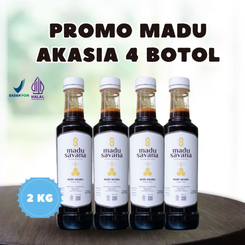 

Madu Savana Akasia Pure Honey 2 kg 4 Botol