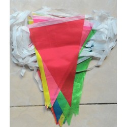 Bendera Kain Segitiga Warna Warni,merah putih - Bunting Flag - Bendera Segitiga Kain Merah Putih