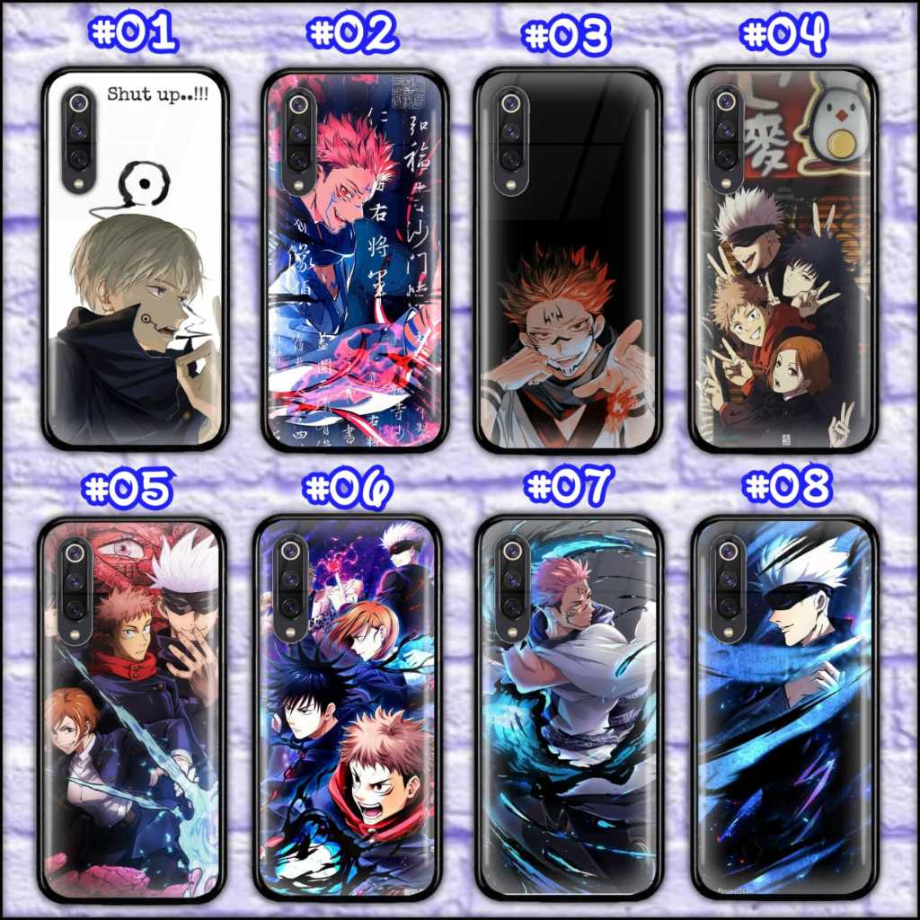 OPPO K3 , K5 , A5 / A9 2020 , A31 2020 , A12 PREMIUM SOFT CASE GLASS MOTIF JUJUTSU KAISEN JJK