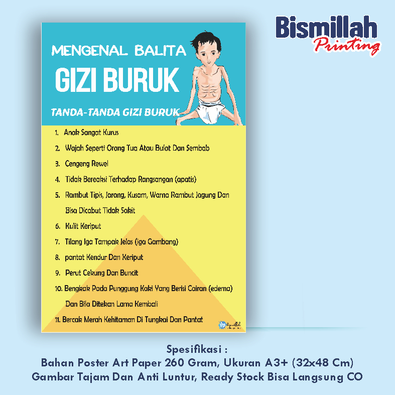 

Poster Kesehatan Mengenal Balita Gizi Buruk