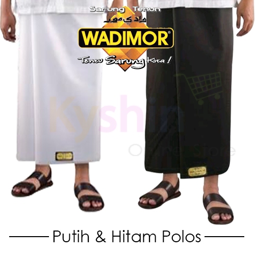 SARUNG WADIMOR Hitam Putih Polos Warna Tumpal Kain Dewasa Remaja Anak Sarung Murah Sarung Sholat Sarung NU