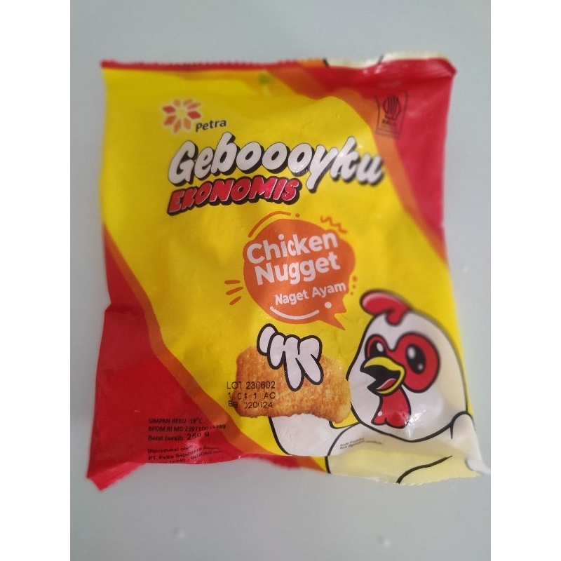 

NUGGET GEBOOYKU EKONOMIS 250GR | GEBOOYKU NUGGET EKONOMIS 250GR | NUGGET AYAM GEBOOYKU EKONOMIS 250GR