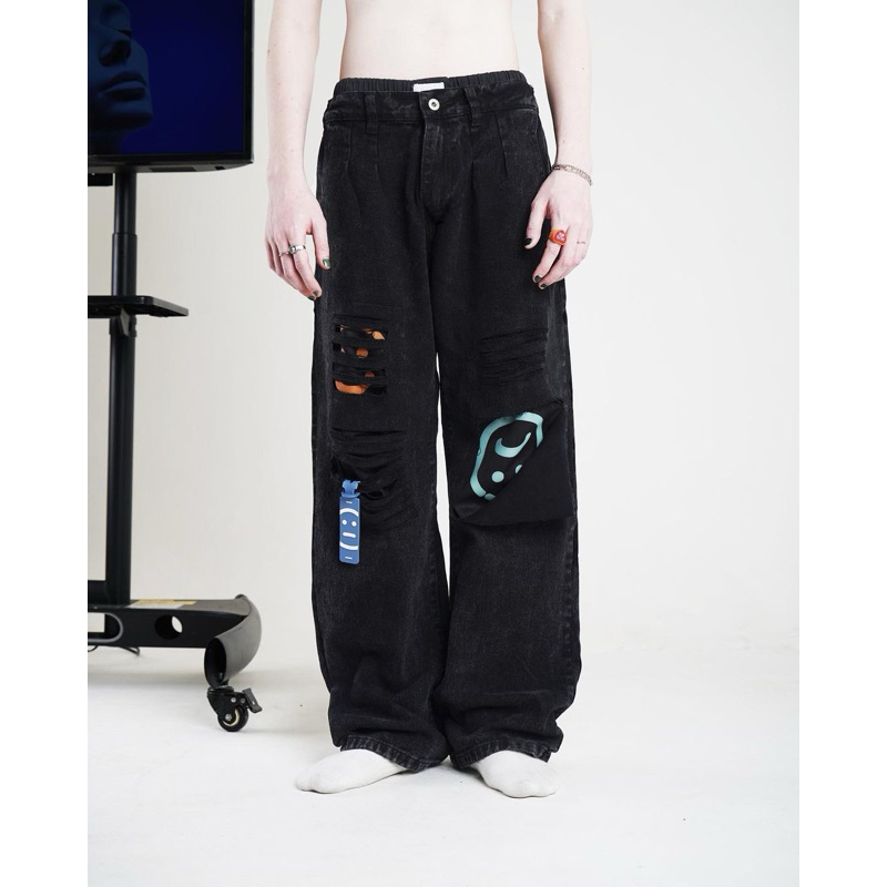 Tagged X FaithFade - Emotion Ripped Washed Denim