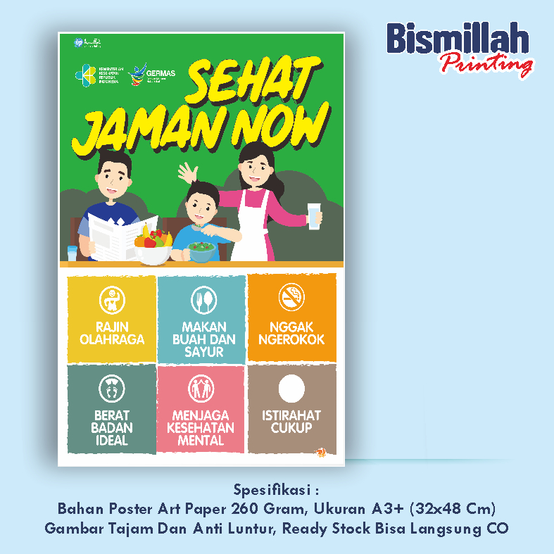 

Poster Kesehatan Sehat Jaman Now