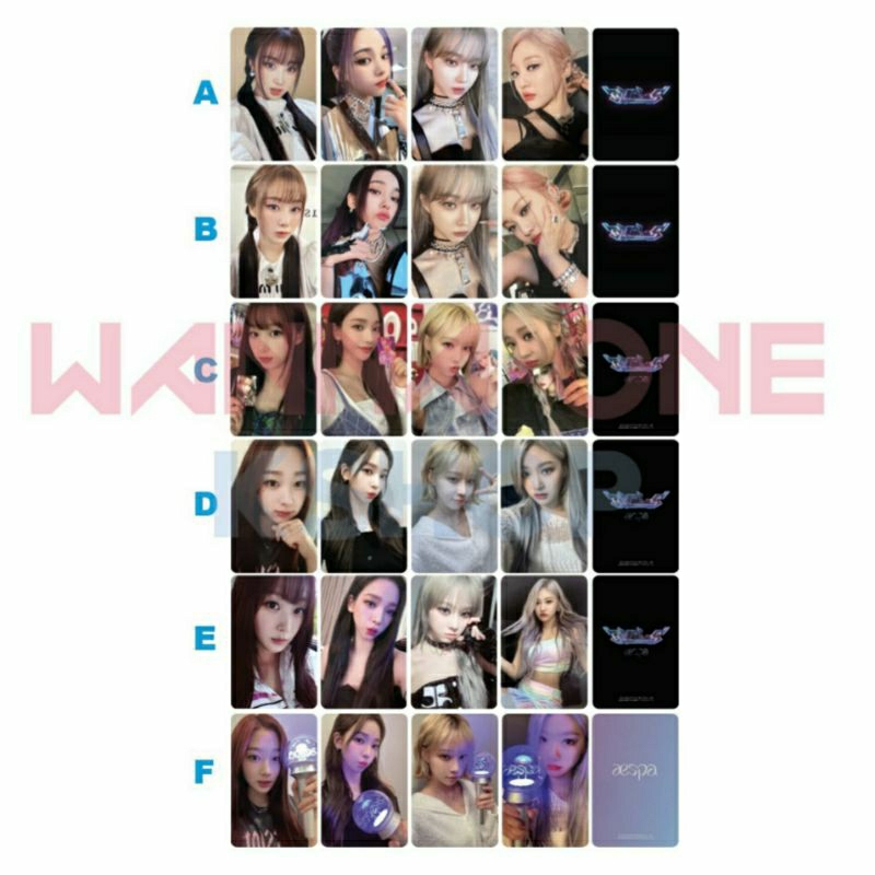 photocard Aespa DELUXE BOX girls pob lightstick