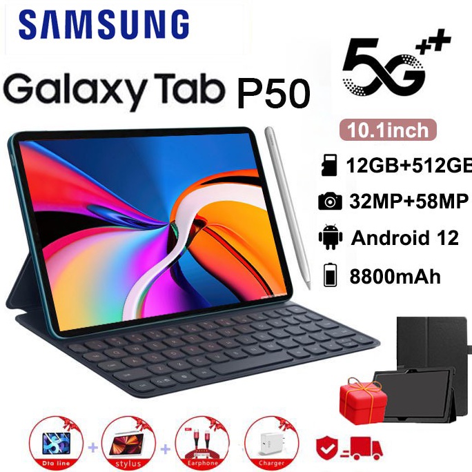 Dijual 【Bisa COD】Tablet PC Asli Baru 12GB+512GB Tablet Android 10.1inch Layar Full Screen Layar Besa