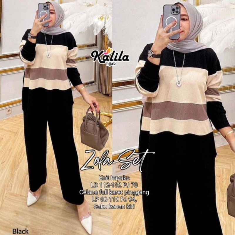 COD SETELAN WANITA KEKINIAN BESTSELLER ZOLA SET MURAH SOLO ORI BY KALILA