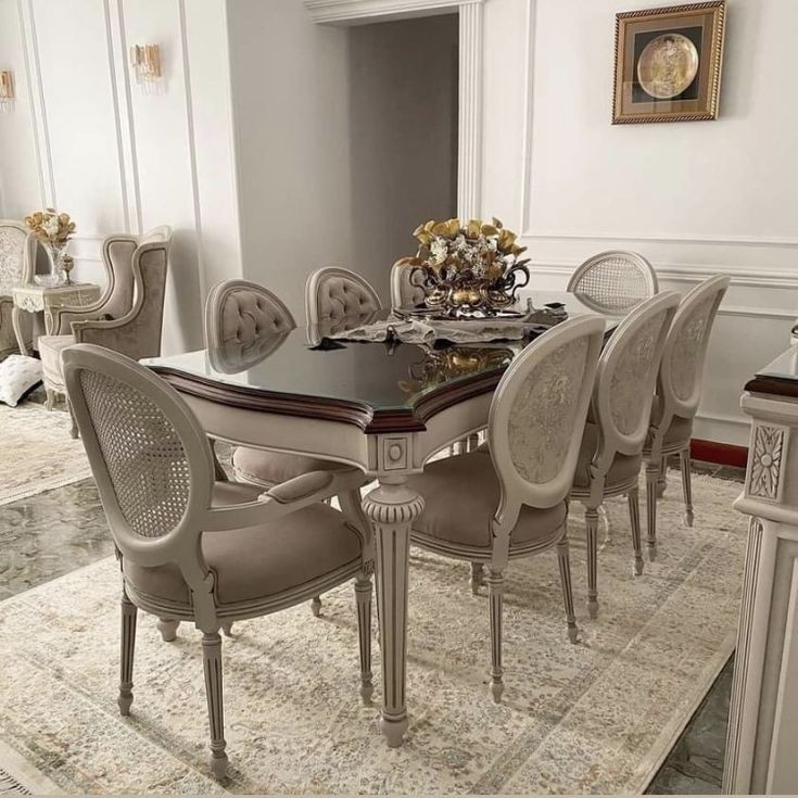 SET MEJA MAKAN 6 KURSI DUCO GLOSY.MEJA MAKAN 6 KURSI MEWAH(real pict)