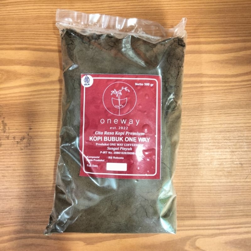 

Kopi Bubuk Robusta (500g) Kopi Pontianak / Kopi Legendaris / Kopi One Way / Oleh Oleh Khas Pontianak