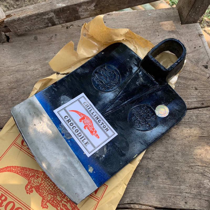 Cangkul Cap Buaya Asli Baja Original Produk Import - Pacul Sawah Anti Lengket Tajam Tebal Peralatan 