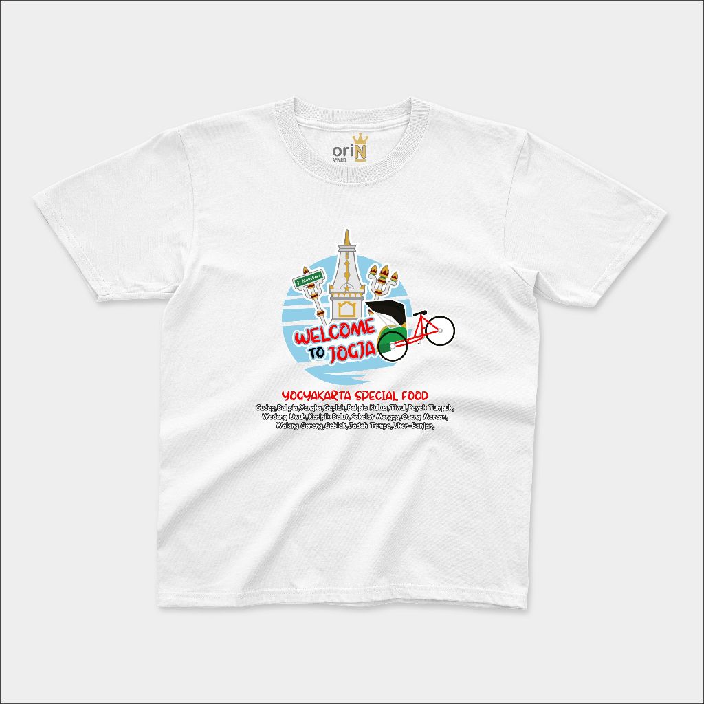 Baju Anak Pakaian Anak Laki Laki dan Perempuan Kaos Distro WELCOME JOGJA