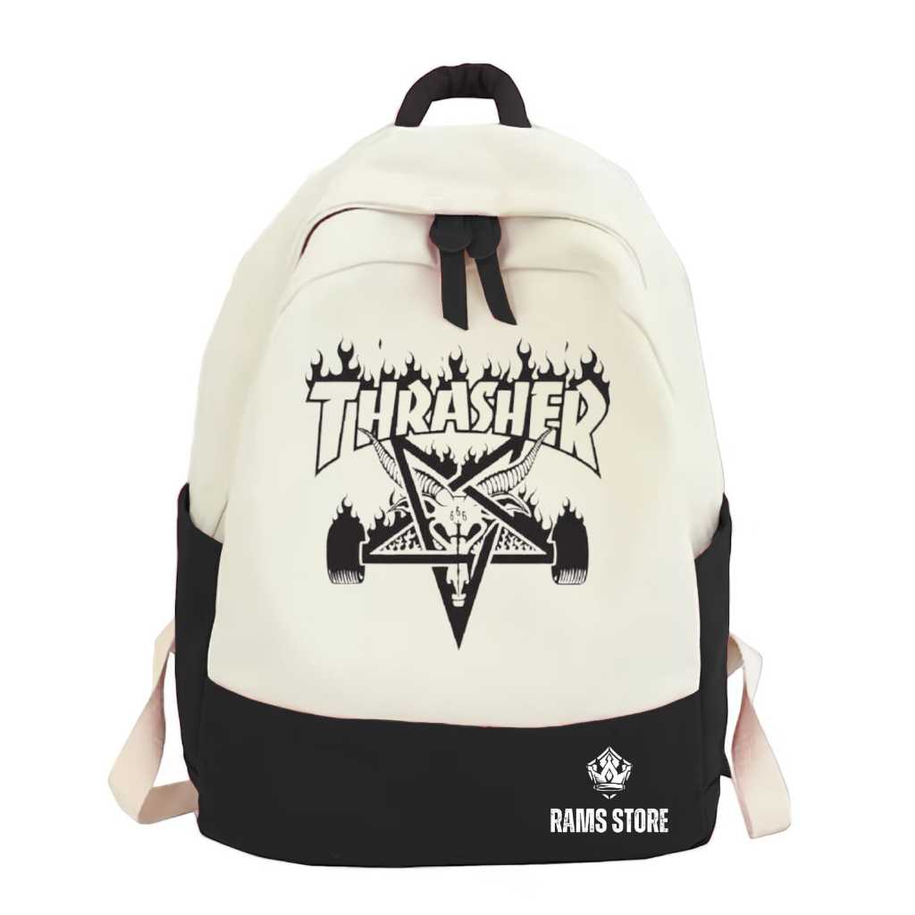 Tas Anak Thrasher Sekolah Laki Laki Pria Keren Kece SD SMP SMA SMK Gambar Thrasher