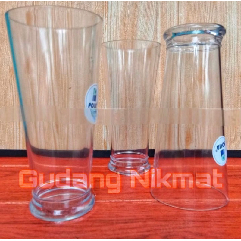 1/2 LUSIN GELAS JUS PLASTIK MIKA 400 ML (GL-20) | GELAS JUS CAFE | GELAS MILSHAKE