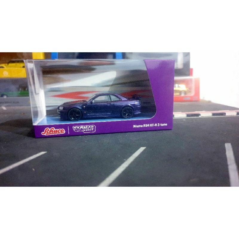 Diecast Schuco x Tarmac Nissan Skyline Nismo GTR R34 Z Tune Purple