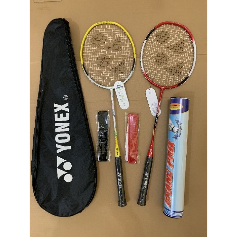 Termurah dan terbaik raket badminton paket komplit 2 raket 2 towel grip 1 tas dan 1 slop kok grosir