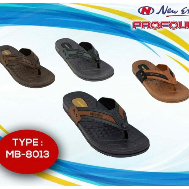 SANDAL JEPIT PRIA NEW ERA MB 8013 Karet Ringan (Size 39/44)
