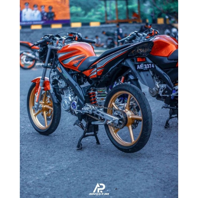 striping sticker standar ori yamaha vixion lama vixion old 2012 merah