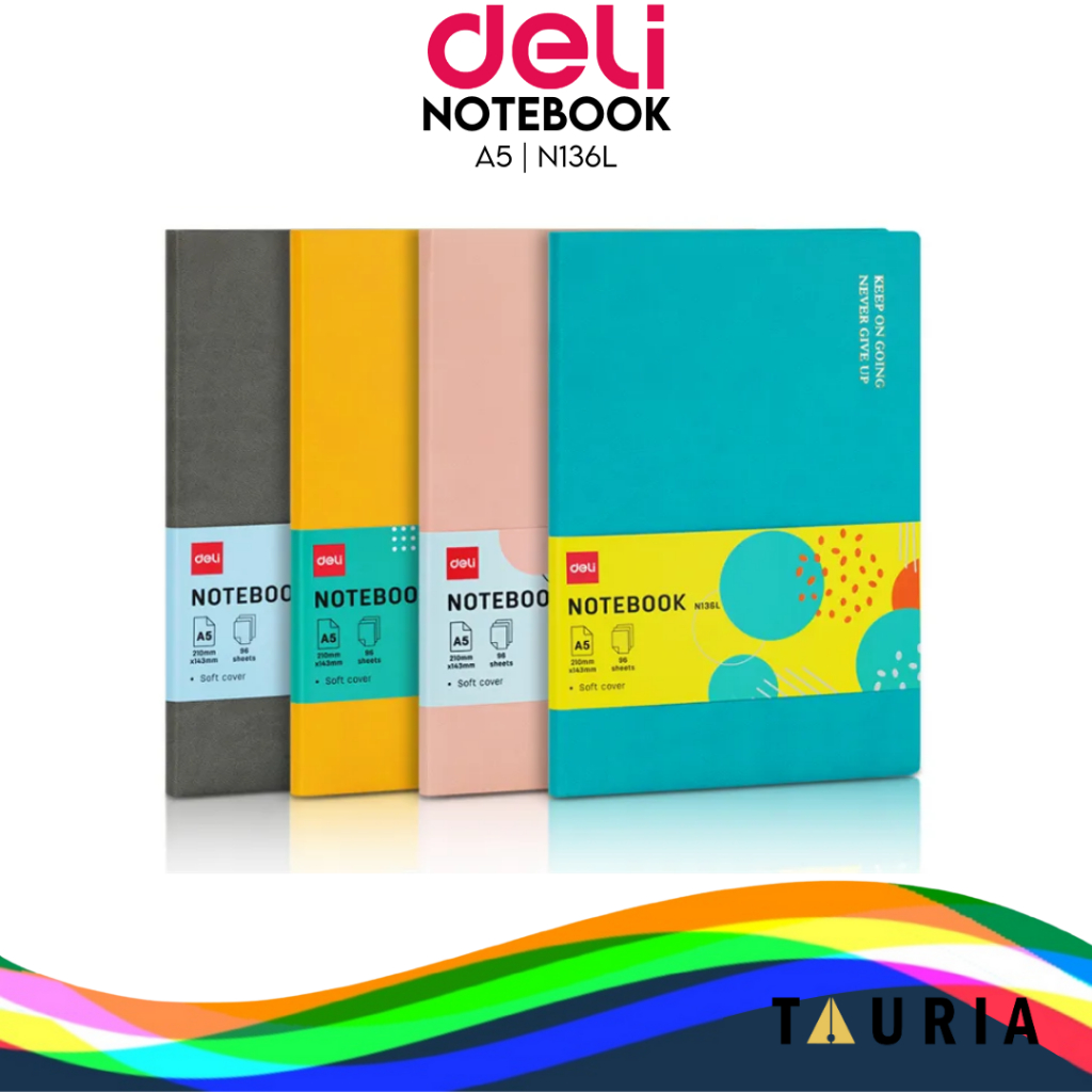 

Deli Leather Cover Notebook Buku Catatan Agenda Soft Cover A5 N136L
